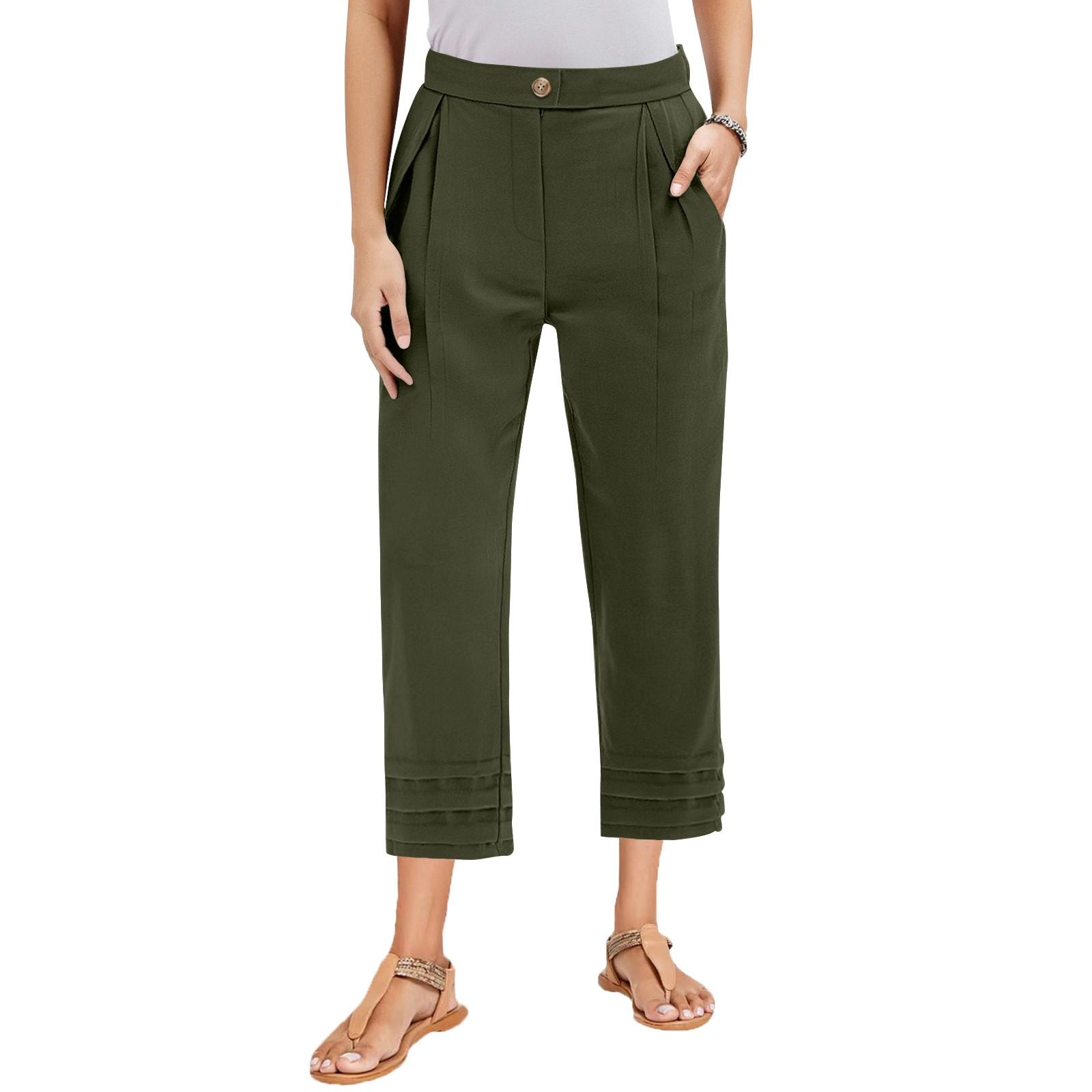 

Женские летние повседневные брюки из хлопка и льна с завязками на высокой талии и карманами XXL шафрановый