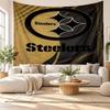 Pittsburgh Steelers Wall Tapestry, Soft Fabric Wall Hanging, Decorative Backdrop For Bedroom Home Wall Art