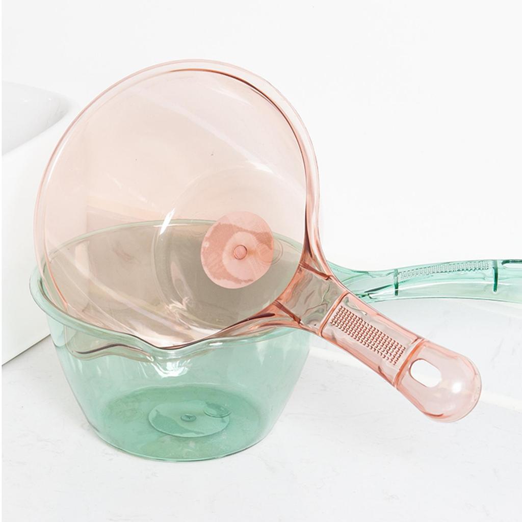 Water Dipper Fruit Vegetable Cleaning Long House Ladle for Garden , Pink