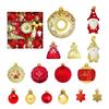 22Pcs/Set Durable 6CM Christmas Ball Shiny Creative Xmas Ornament Ball Christmas Tree Balls Home