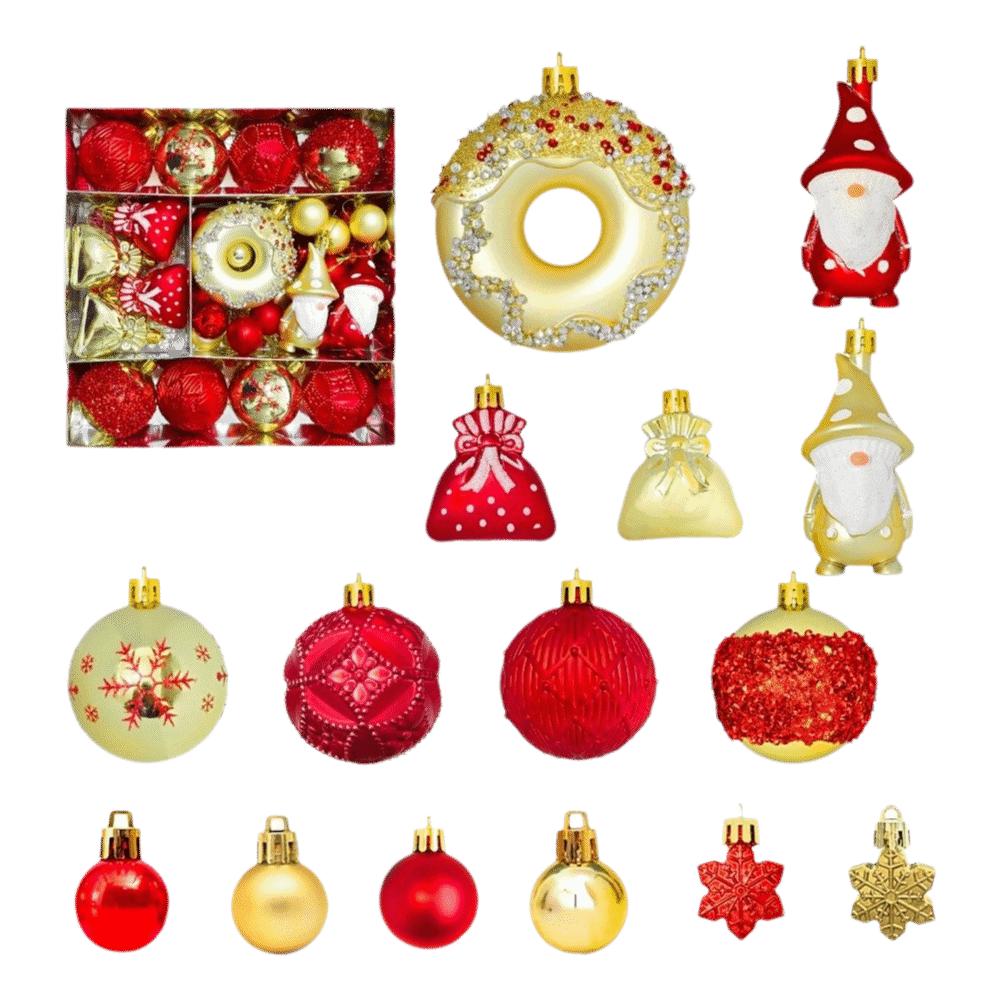 22Pcs/Set Durable 6CM Christmas Ball Shiny Creative Xmas Ornament Ball Christmas Tree Balls Home