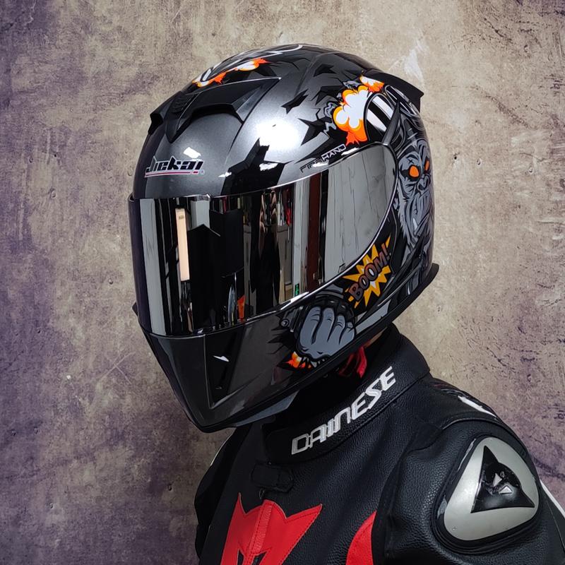 AIS Motorcycle Helmet Cool Modular Moto Helmet With Inner Sun Visor Safety Double Lens Racing Full Face the Helmet Moto Helmet