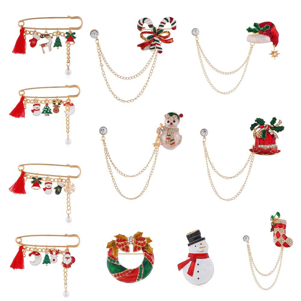 Jewelry Clothing decor Tassel Xmas Costumes Christmas Brooch Santa Claus Badge Pins
