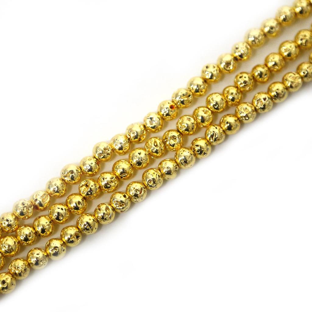 Přírodní lávový kámen kulaté hematitové korálky pro 4 6 8 10 mm vyšívání na výrobu šperků