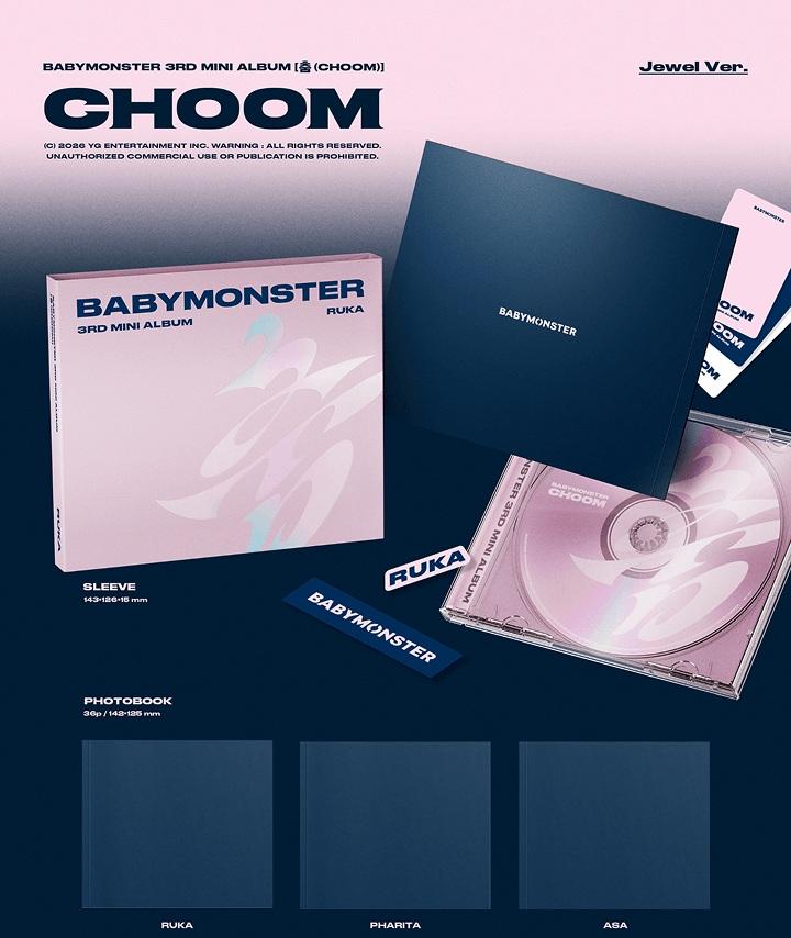 [Pre-Order] BABYMONSTER 3rd Mini Album [CHOOM] Jewel Ver. (Full SET) - Official K-pop Collectible