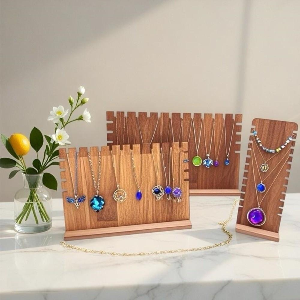 Wood Wooden Necklace Display Rack Hanging Necklace Jewelry Holder  Women