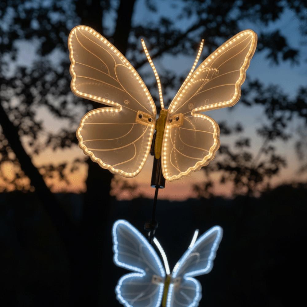 40/60cm LED Butterfly Light Static Waterproof LED Fluttering Butterfly LED Simulated Butterfly Decor Holiday Party Decor