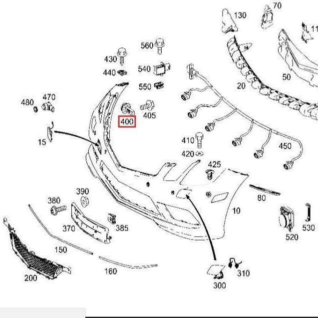 Mercedes-Benz C-Class W204 Front Bumper Adjustment Screw Guide