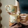 Limited Edition Vintage-Style Ceramic Coffee Mug - Handmade with Floral Design