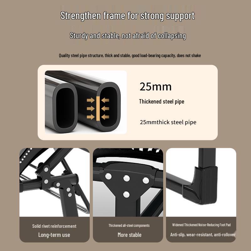 Folding Recliner Bed: Portable Nap Backrest for Single User