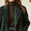2025 Winter New Women's Casual Vintage Lapel Pocket Mid-Length Wool Blend Coat For Europe America