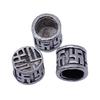 Vintage Floral Pattern Cylinder Beads Antique Style Large Hole Spacers For DIY