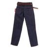 1/6 männliche dunkelblaue klassische Denim-Jeans-Hose mit Gürtel für 12'' männliche Actionfiguren-Kleidung