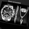 Elegant Men's Watch Set: High-end Business & Gift Collection - 4 Piece Set