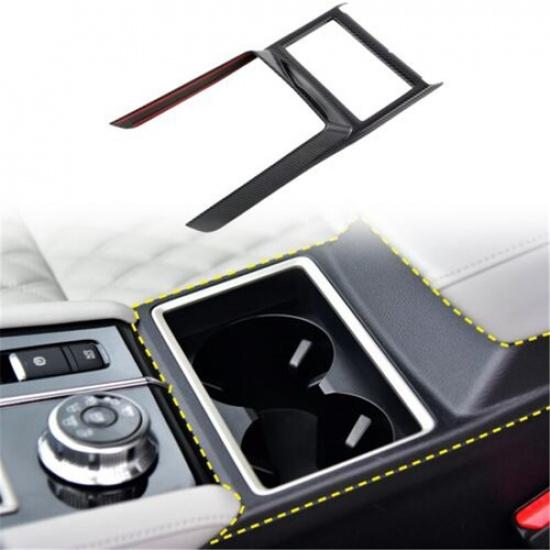 For Mitsubishi Outlander 2022 23 Carbon Fiber Front Water Cup Holder Cover Trim