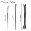 3 Pcs Nose Contour Brush, Angled Brush and Eyebrow Eye Shadow Blush, U-Shaped Fluffy Brushes Multifunctional Makeup Tools for Full Face, Concealer