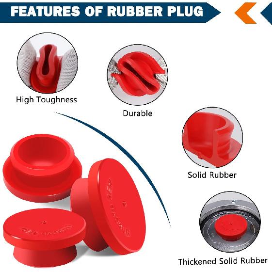 CheeMuii 20 PCS Hubcap Rubber Plugs 1-1/8" Wheel Fit For Trailer Hub Cap Replace Stemco 359-5990 Fit For Stemco 343-4009 343-4024 Etc