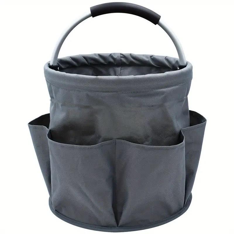 1Pc Portable Foldable Picnic Basket, Garden Tool Basket, Outdoor Handheld Basket, Travel Storage Toiletry Bag, Garden Storage Basket, Holiday Gift