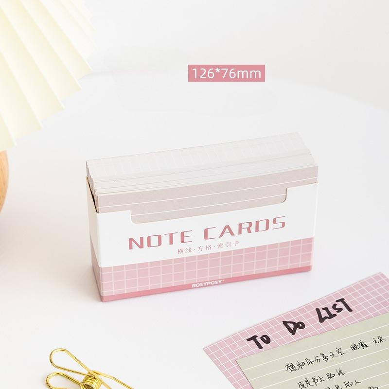 RosyPosy soft design tea fragrance index card, large capacity 150 word memory message sticky note card