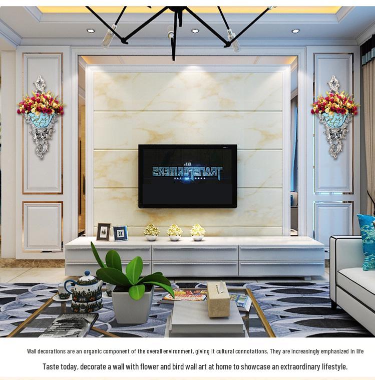 European Wall-Mounted Vase: Creative Resin Ornament for Retro Home Decor