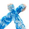 Tie Dyeing Long Ice Silk Sleeves Ethnic Style Cycling Gloves Breathable Sunscreen Arm Covers  Women