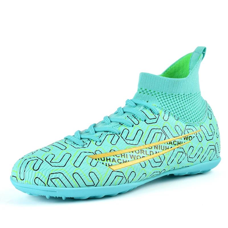 Herren Fußballschuhe High Top Professionell Originale Gesellschaft Fußballschuhe Outdoor Sport Rasen Futsal Hallenfußballschuh für Kinder