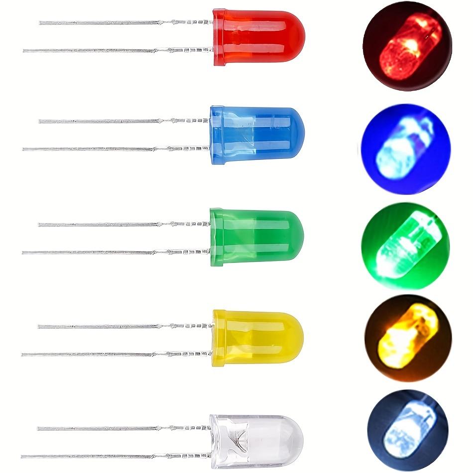 200 Pcs Led Diode Lights LED Diodes 3mm 5mm Clear LED Light Emitting Diodes Bulb LED Lamp for Science Experiment Circuit