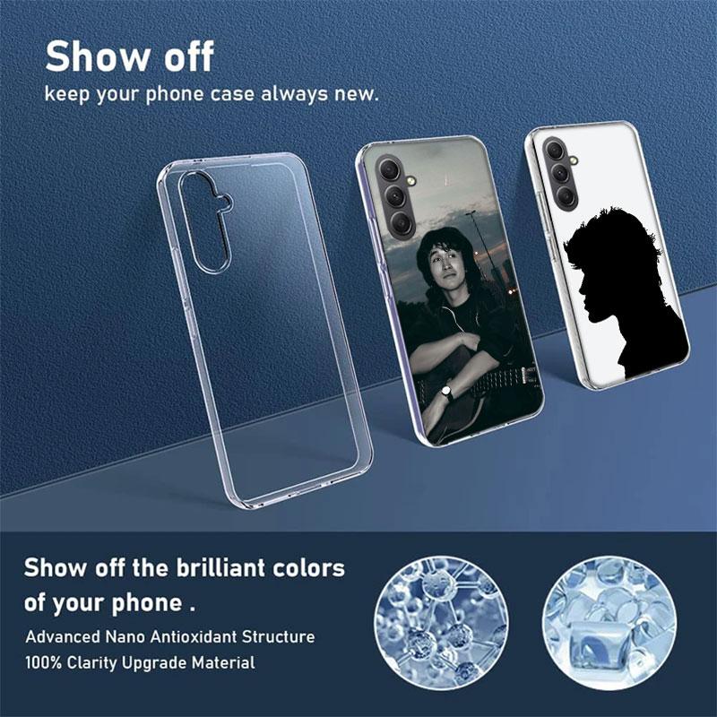 Viktor Tsoi Phone Case for Samsung A16 A26 A36 A56 A17 A37 A57 A07 A06 A02S A03 A04S A05S Galaxy Note 20 10 A50S A71 A51 A31 A30