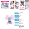Adorable Peek-a-boo Elephant Singing Baby Plush Toy For Kids In Pink And Gray