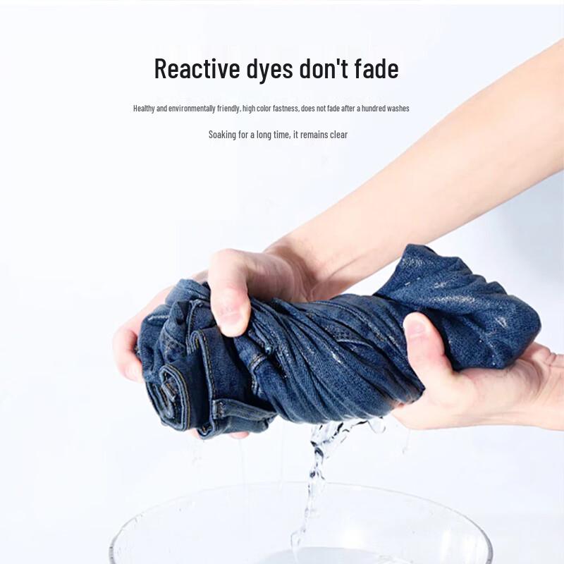 Shanshan Pánské letní džíny z hedvábné bavlny s rovnými nohavicemi