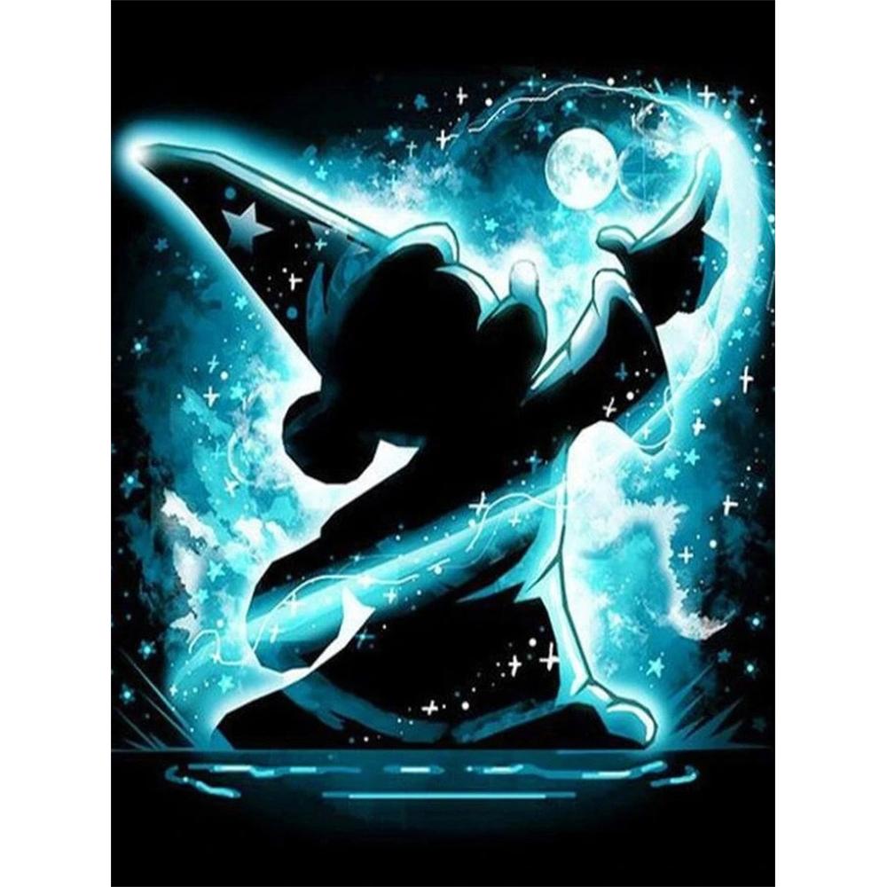 

Disney 5D Diamond Painting Magician Mickey Mosaic Rhinestone Cartoon Square and Round Rhinestone Embroidery Wall Decoration Home Decor Round 20x30cm