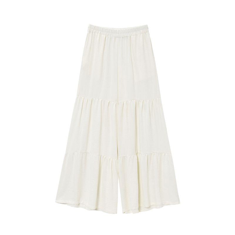 Kaslead New Women Clothes Western Style Fashion Sleeveless Lace-up Top Loose Drape Flared Trousers