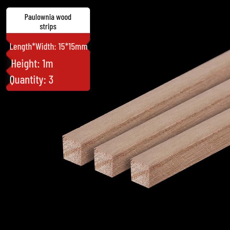 Paulowniahout Strips voor 3D Modelbouw en Blokhut Constructie