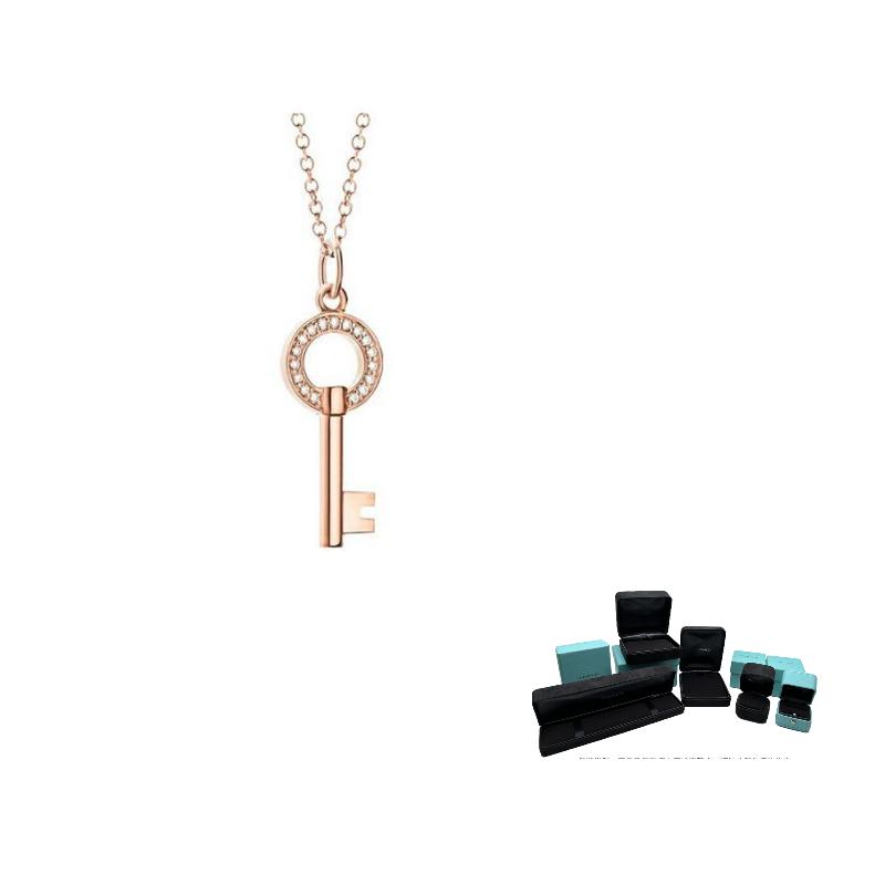 TIFFANY & CO . Schlüssel Japanisch Und Koreanisch Süßer Stil Halsketten Damen Roségold GRP10435