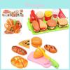 Colorful Educational Play Food Set For Kids Including Sandwich Burger And French Fries