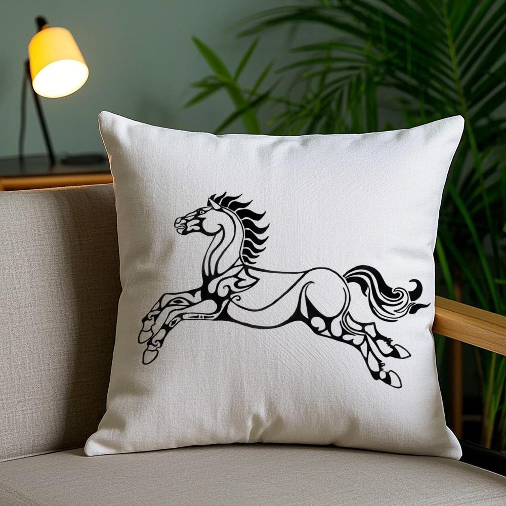 Kingdom Of Rohan Funny Cushion Cover Plush Fabric Soft Double-Sided Printed Invisible Zipper Sofa Pillow Case Home Decor