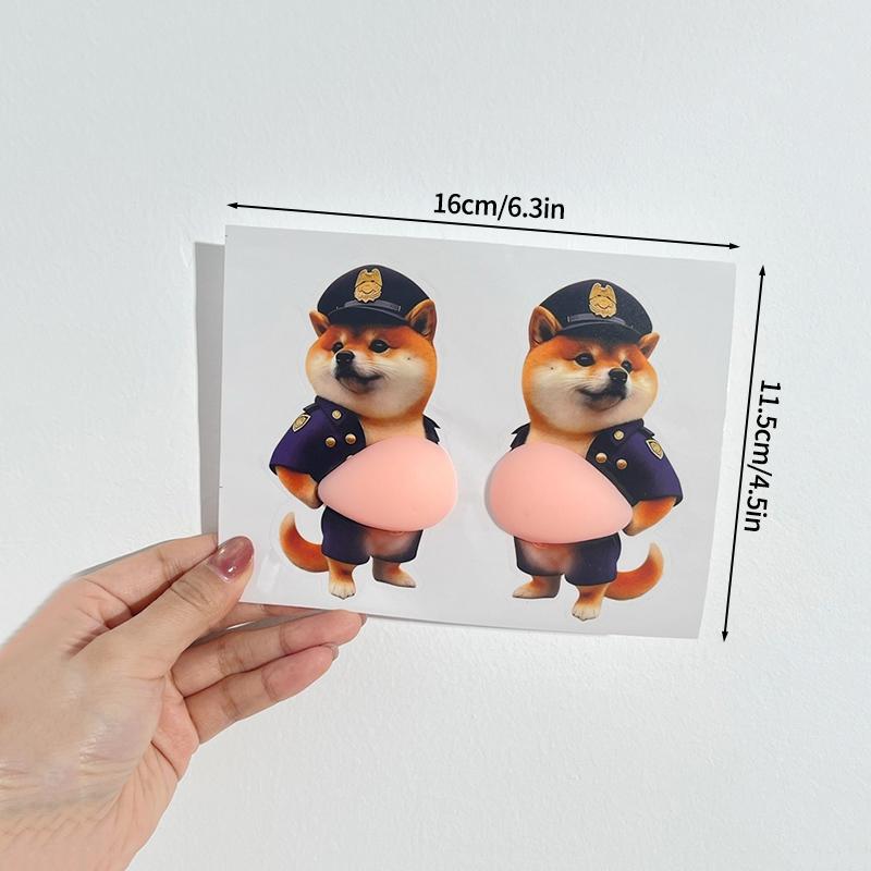 3D Puppy Squeezeable Squishy Belly Sticker Cute Shiba Inu Dog Decompress Sticker Book Decor Party Favor Gift Festival Supplies