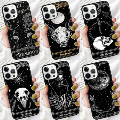 Witches Moon Tarot Card Phone Case For iPhone 17 Air 16 15 14 Plus 12 13 Pro Max Soft Bumper Shell Cover Coque