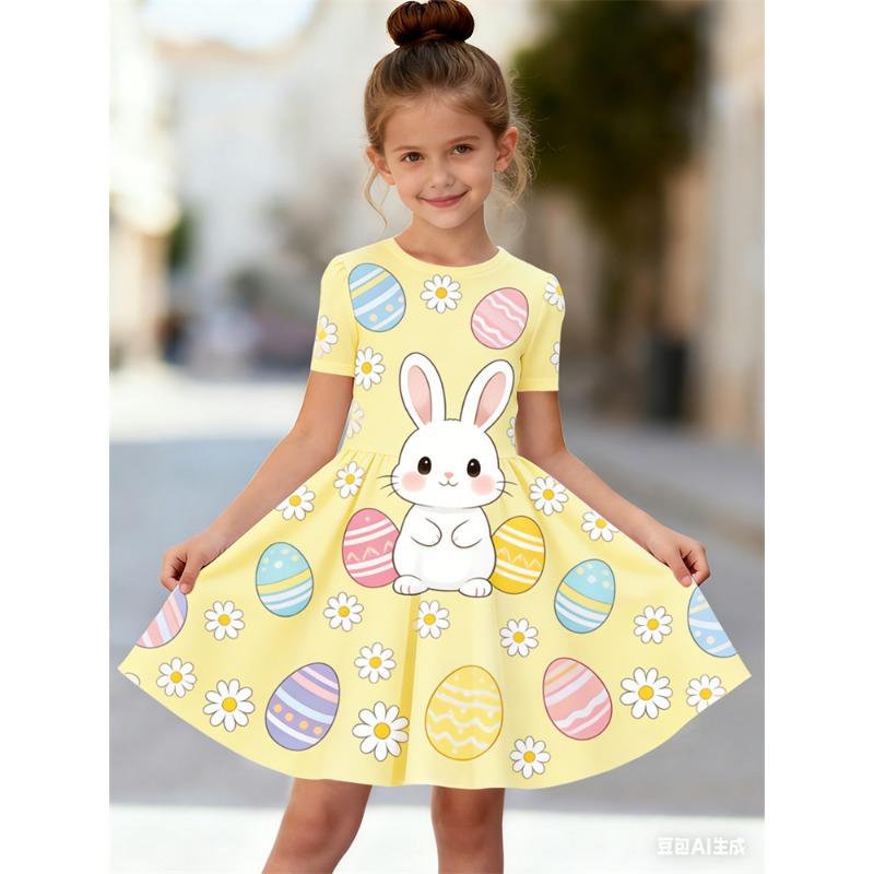 Children's Fashion Summer Casual Dresses Girls Party Dress Summer Kids Princess Beach Outfit Casual Nightgown