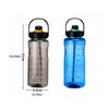 1.5L Large Capacity Sports Water Bottle Plastic Drinking Bottles with Straw&Time Marker Outdoor Camping Cycling Hiking Gym Jugs