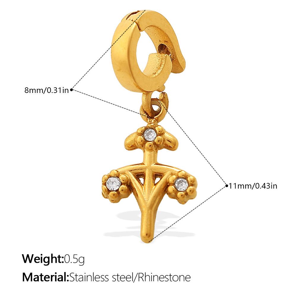Summer Seaside Babes Wind Diamond-encrusted DIY Twelve Constellations Bikini Buckle Pendant Gold-plated Accessories