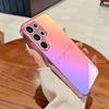 Pink purple gradient glass phone case suitable for Samsung Galaxy S26 S25 S24 S23 S22 S20 FE/Ultra/Plus anti drop back cover
