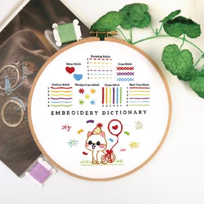 Kit di Avvio per Ricamo - per Principianti Adulti Bambini Amanti del Fai da Te Kit di Pratica Punti di Ricamo - con Fili Colorati Istruzioni