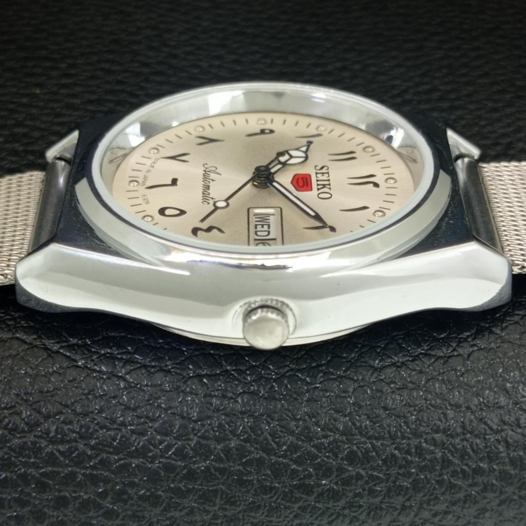REFURBISHED SEIKO 5 AUTOMATIC 6309A JAPAN MENS VINTAGE SILVER WATCH a442575-1
