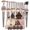 3-20Pcs Premium Makeup Brushes Set Soft Fluffy Beauty Cosmetic Foundation Makeup Brush Eyeshadow Blush Kabuki Make Up Tools
