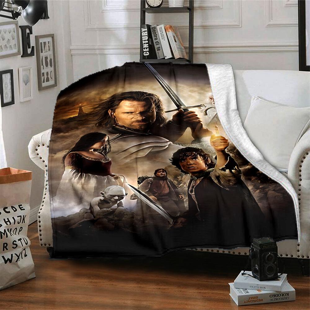 1pc Middle-earth Lord of the Rings Flannel Blanket Soft Warm Throw for Home, Office, Travel, All-Season Cozy Bedding GiftL1114