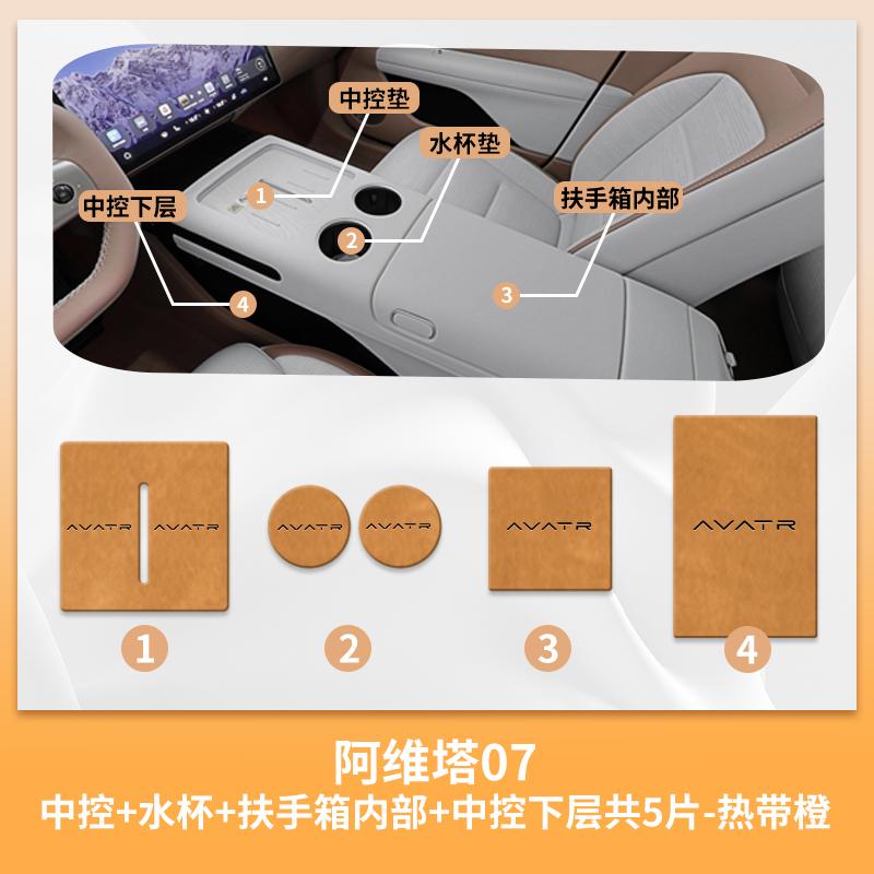 Modified Parts Interior Accessories For Avatr 07 Car Decoration Auto Accessories Wireless Charging Central Control Pad Tools