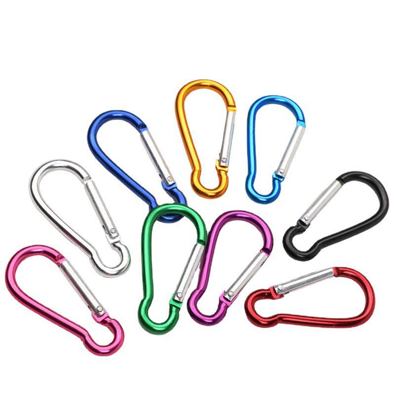 Gourd-Shaped No. 5 Thickened Aluminum Alloy Carabiner Keychain Hook - Lightweight DIY Backpack Accessory