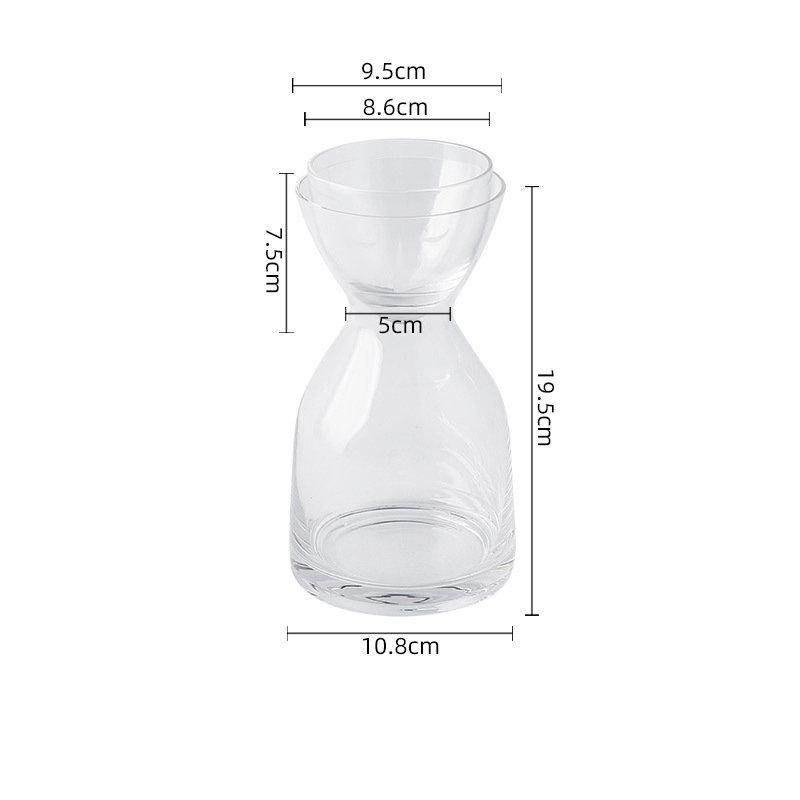 

Nordic Style Face Shaped Abstract Bedside Water Carafe Set 850ml with Glass Pitcher And Cup Creative Glass Pot for Home Decor 500-1000ml белый