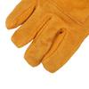 Heat Resistant Gloves Calf Leather Polyester Hand   BBQ Grill Oven Mitts Short Type